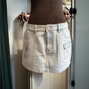 Rewash Light Blue Denim Skirt